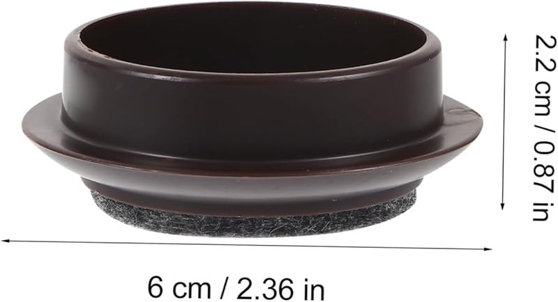 Gatuida 4 Pcs Felt Furniture Foot Pads Protective Caster Cups For Carpets And Hard Floors - Image 2